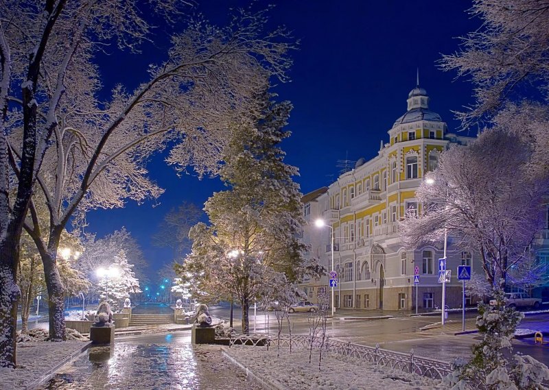 Снег в Ростове на Дону