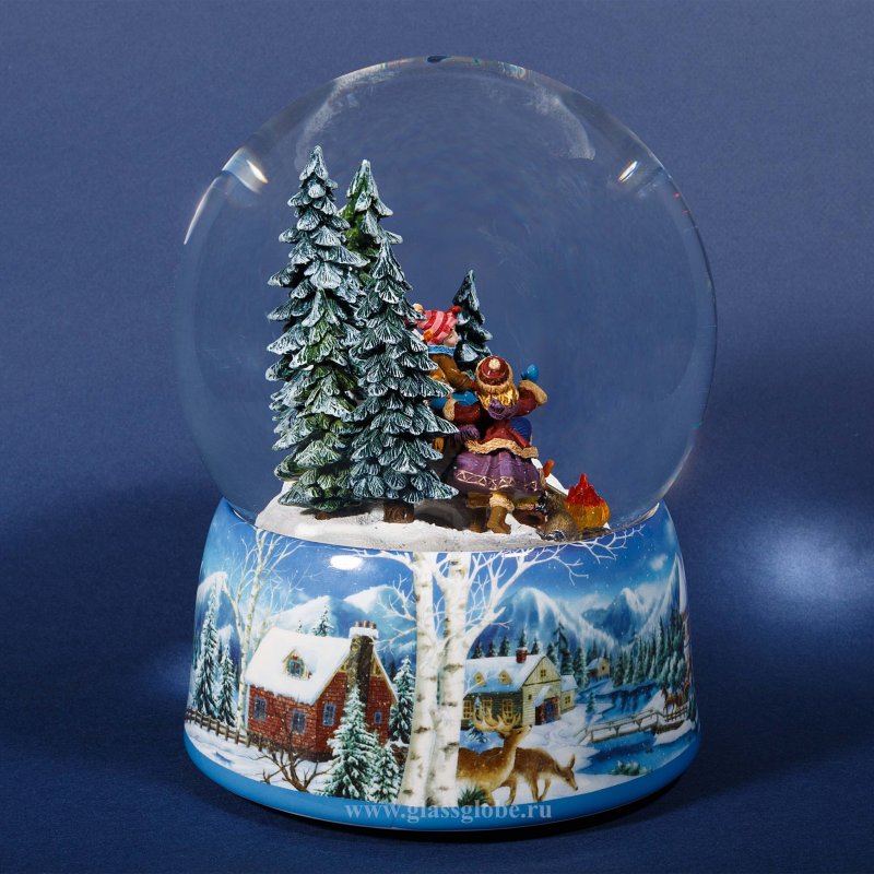 Glassglobe снежный шар "зимняя деревня"