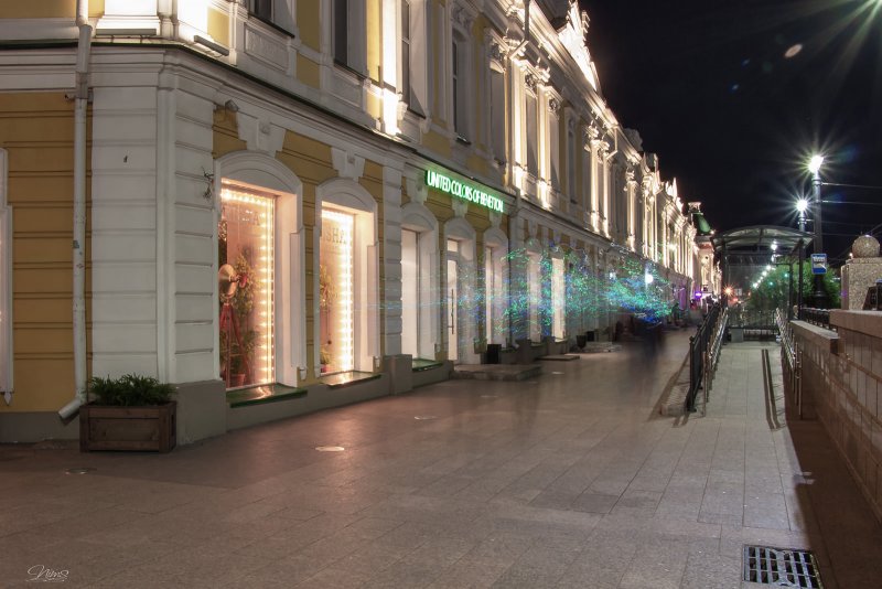 Улица Ленина Омск ночью