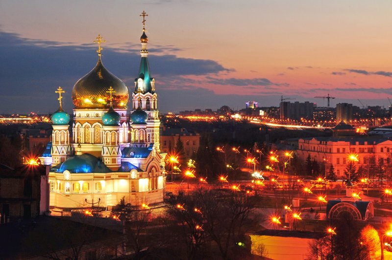 Вид собора Успения Омск