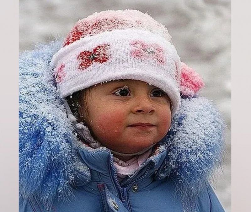 Первый снег дети