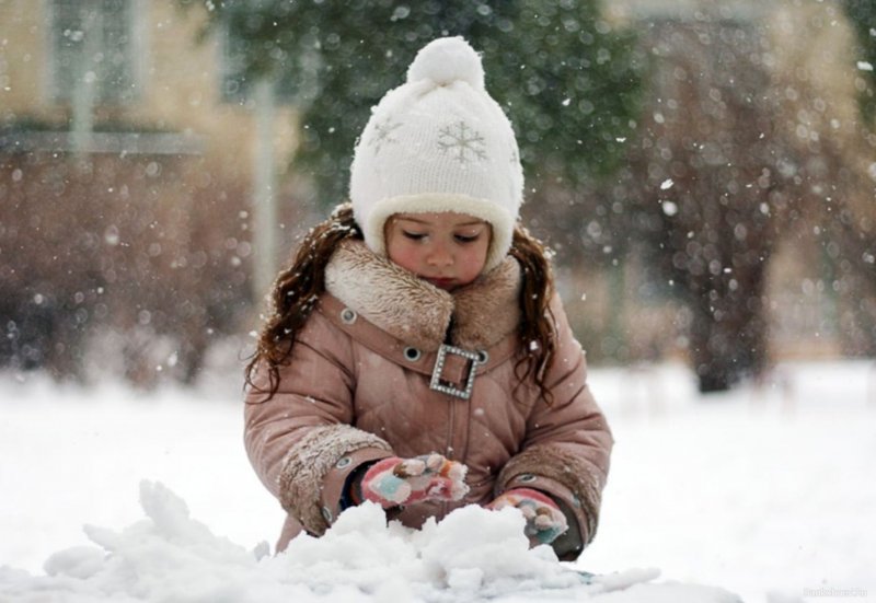 Дети в снегу