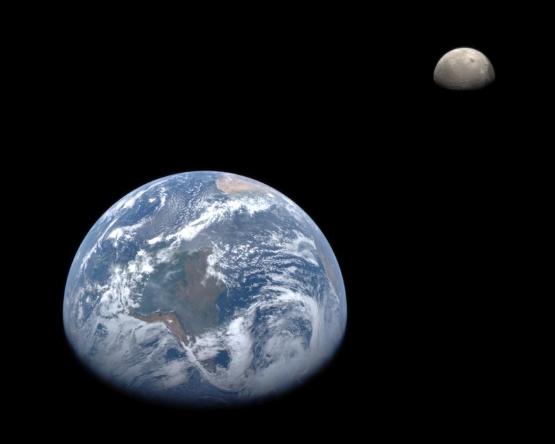 Земля и Луна картинки