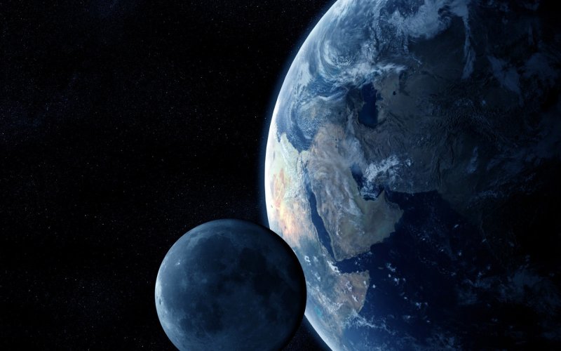 Планета земля и Луна