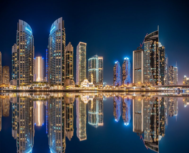 Красивый ночной Дубай