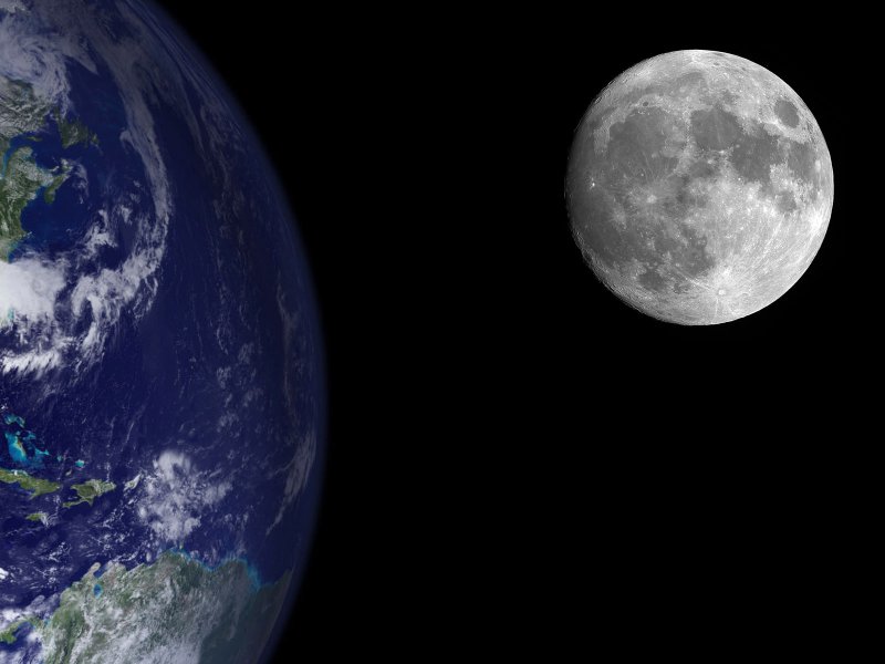 Вид на луну с МКС