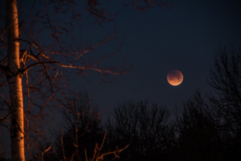 Лунное затмение Кровавая Луна суперлуние