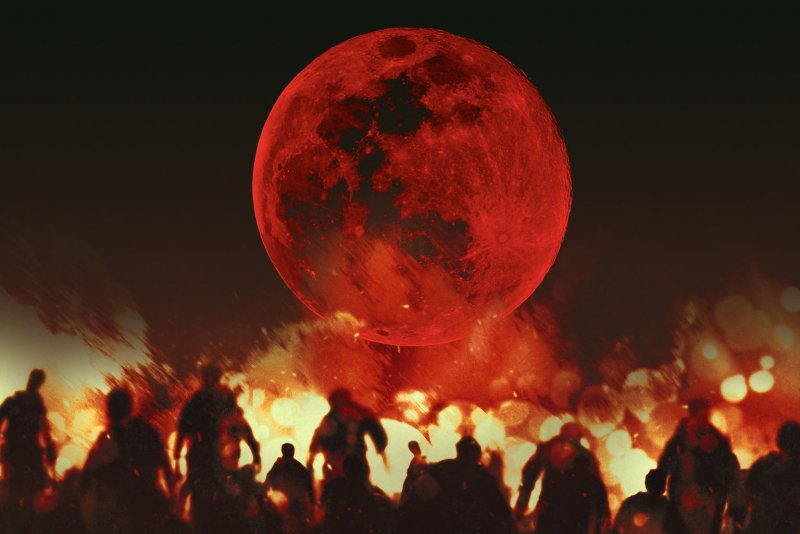 Красная Луна затмение