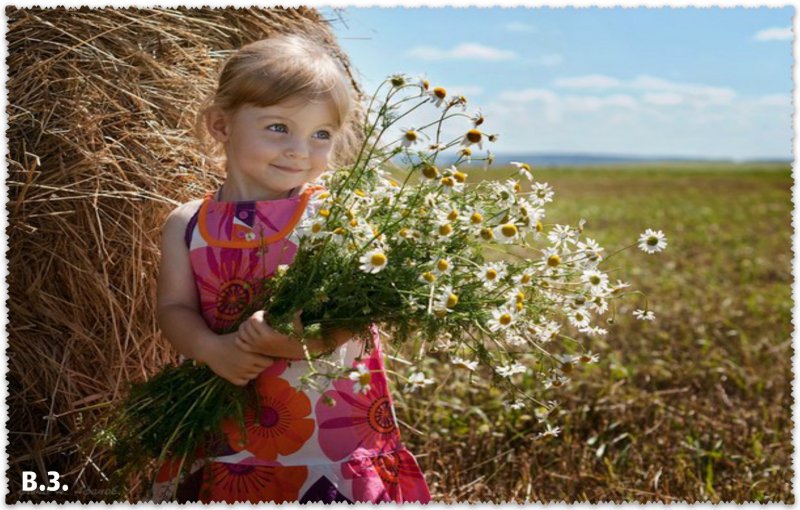 Дети с полевыми цветами