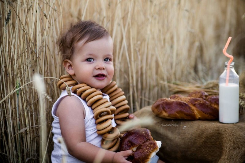 Идеи детской фотосессии в пшенице