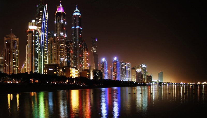 Картинки на рабочий стол ночной город Дубай