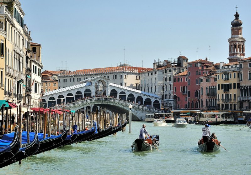 Венеция Италия пересохли каналы