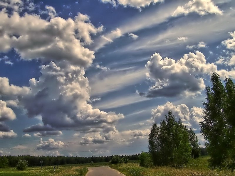 Пейзаж с облаками