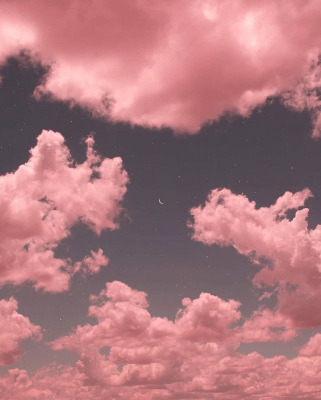 Красивое розовое небо