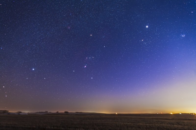 Созвездие Ориона на небе