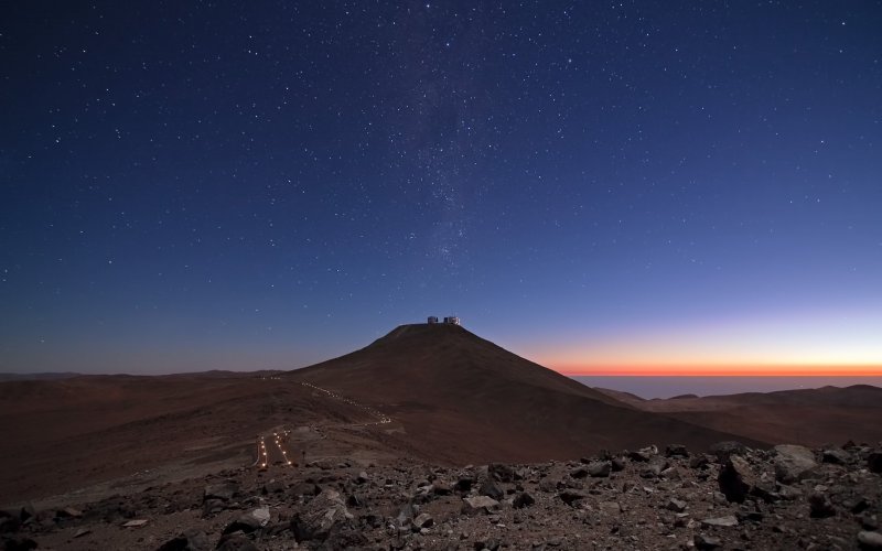 Пустыня Атакама ночное небо