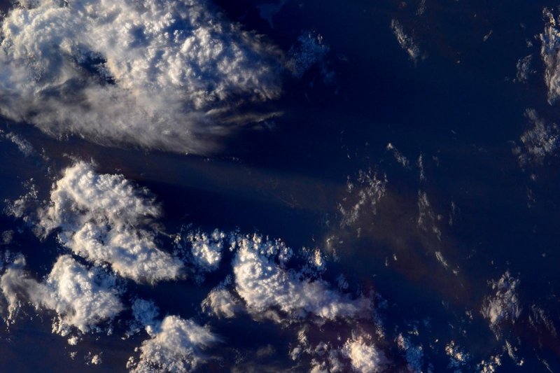 Грозовые облака из космоса