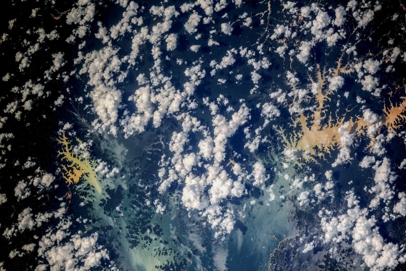 Кучевые облака из космоса