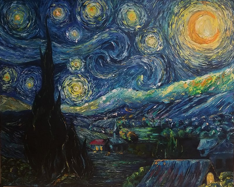 Картина по мотивам Ван Гог Звездная ночь