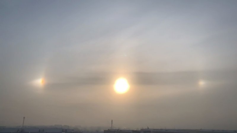 Два солнце на небе в Перми