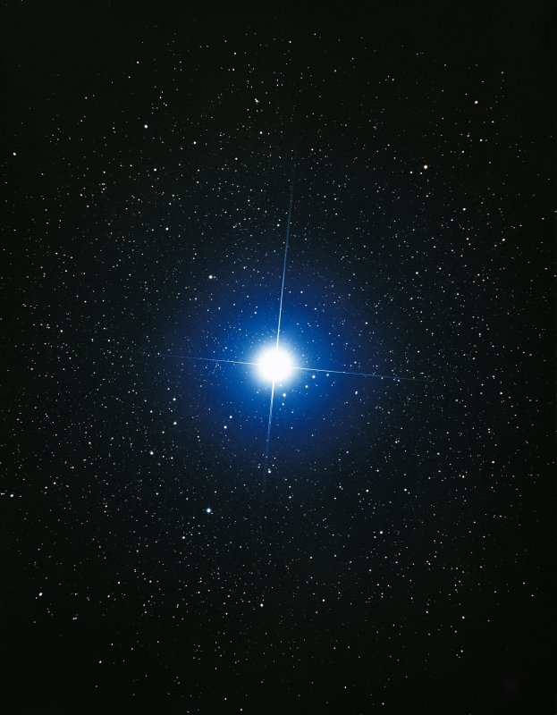 Звезда Сириус на Звездном небе