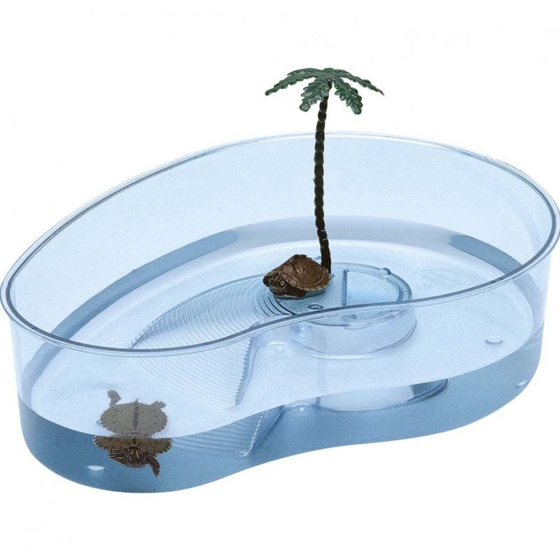 Черепашник с островком и пальмой 32*23*9,5см/Box 012/Салекс
