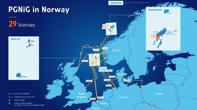 Норвегия газопровод в Европу