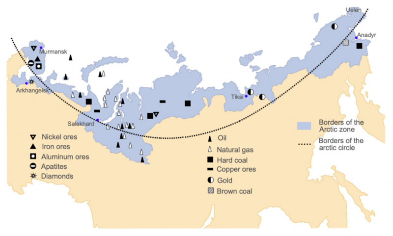 Карта полезных ископаемых Российской Арктики