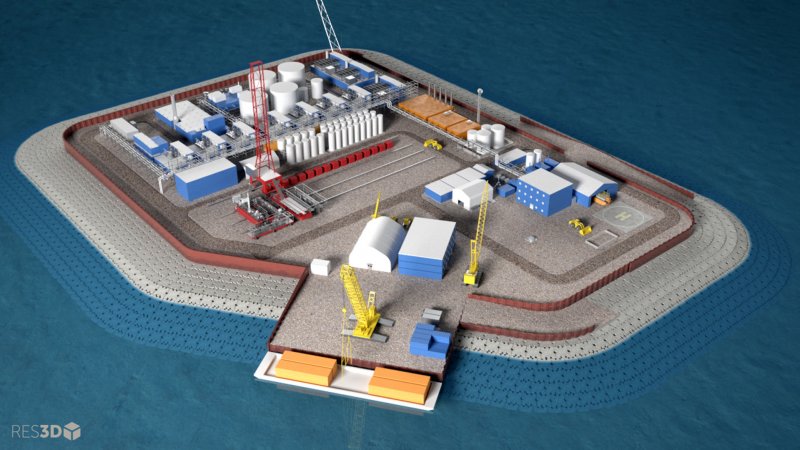 Морская нефтяная платформа – «искусственный остров»
