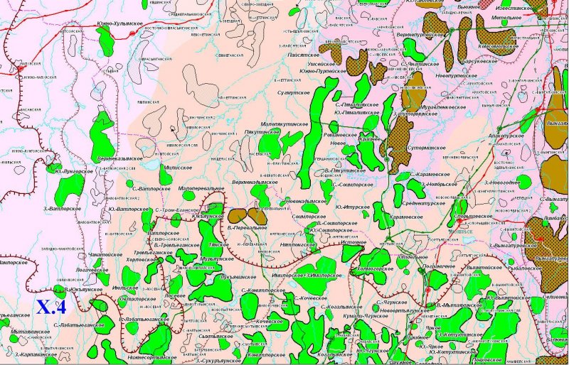 Обзорная карта месторождений РН Юганскнефтегаз