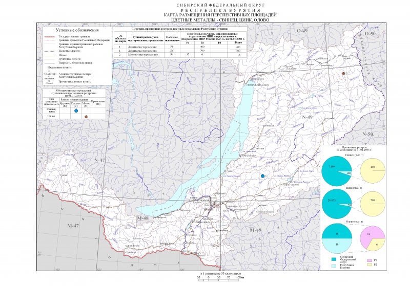 Геолого-экономическая карта Республики Бурятия