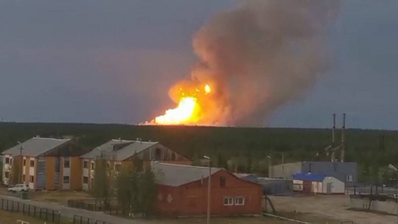 Пожар на месторождении на Ямале газовом
