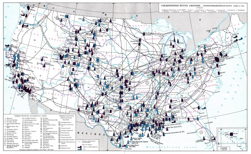Месторождения нефти в Америке на карте
