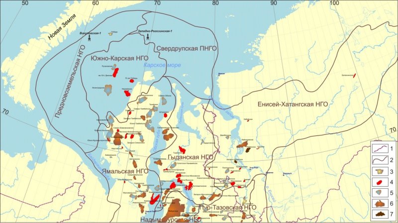 Нефтяные месторождения Западной Сибири на карте