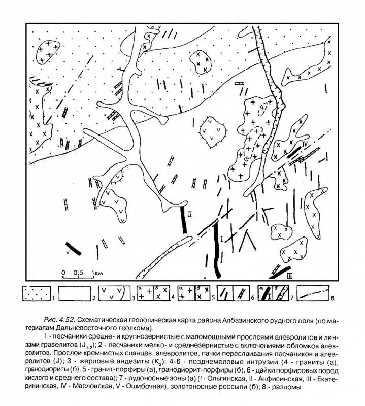 Геологическая карта Албазинского месторождения