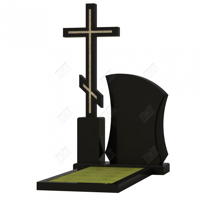 Памятник крест из мрамора черного
