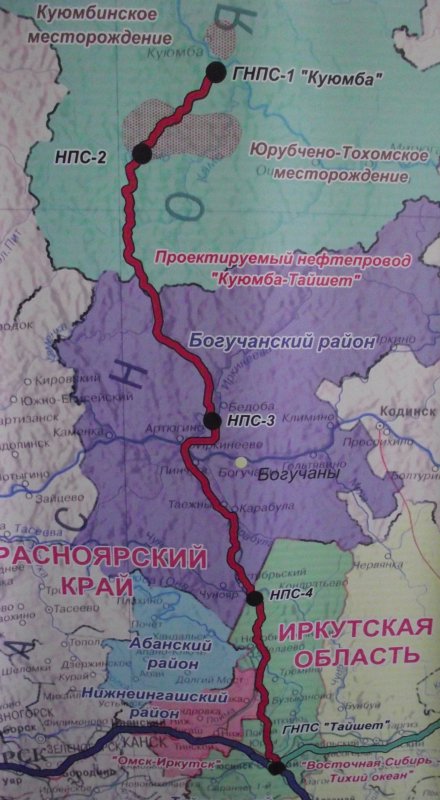 Куюмбинское месторождение Красноярский край на карте