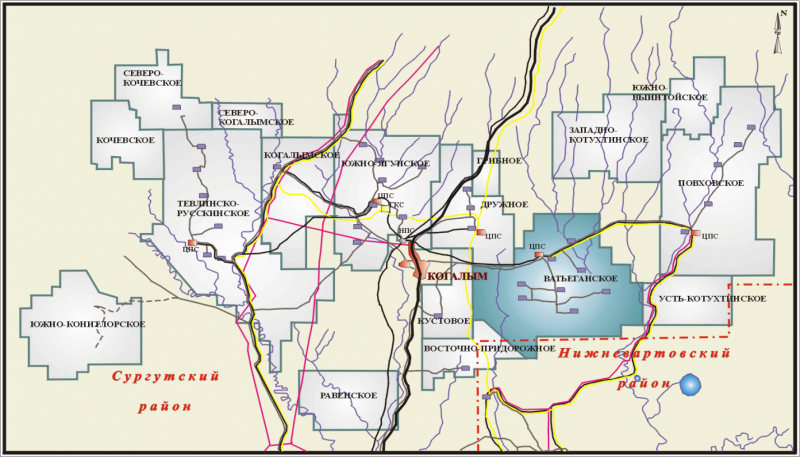 Федоровское нефтяное месторождение на карте