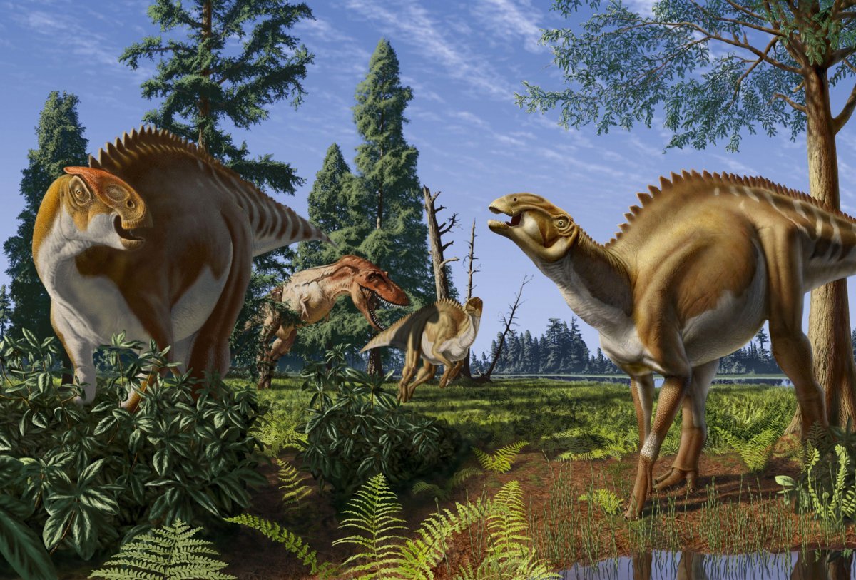 Мезозойская животные растения. Динозавры мезозой Юрский период.